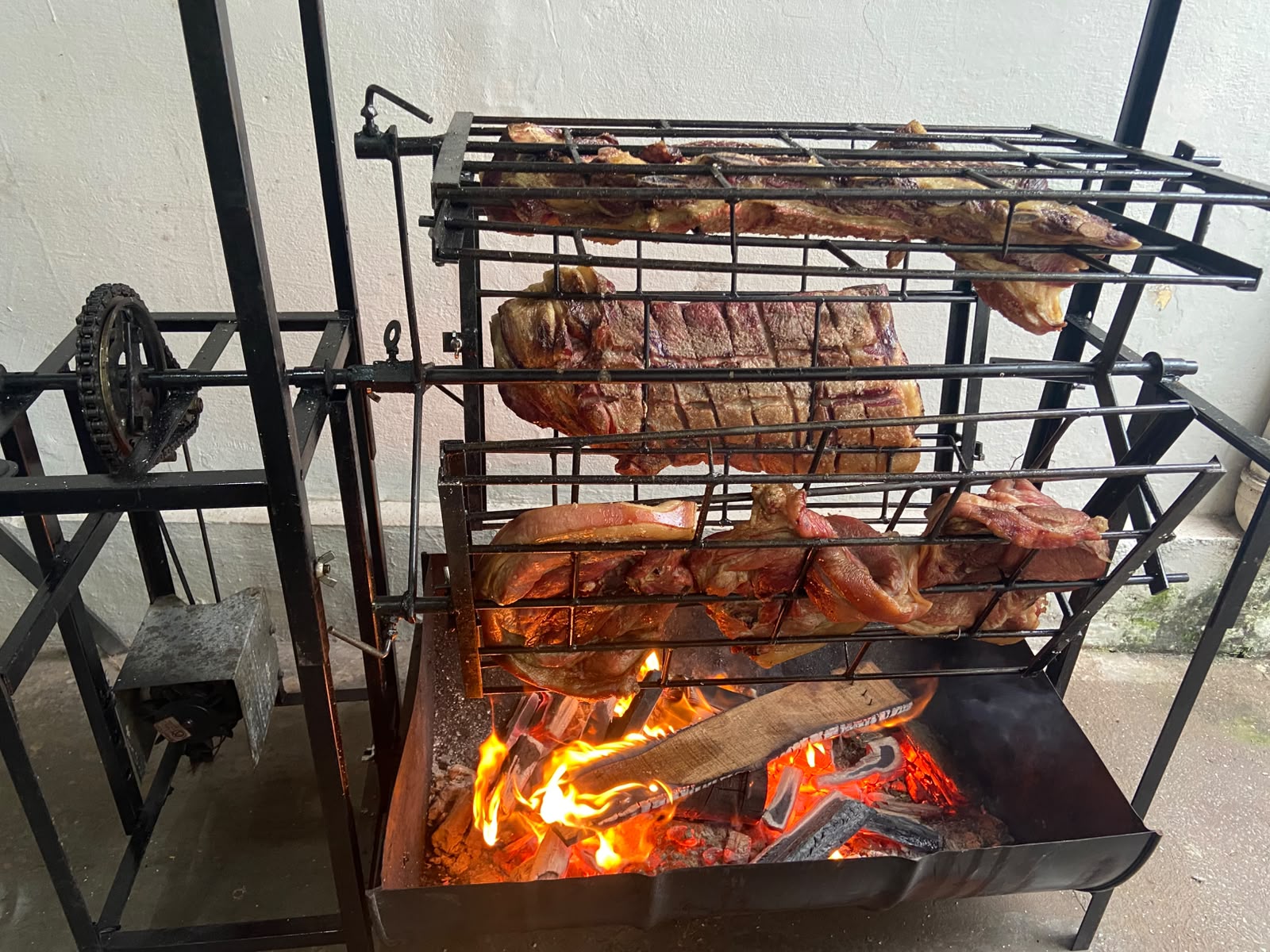 Carrossel com brasa viva