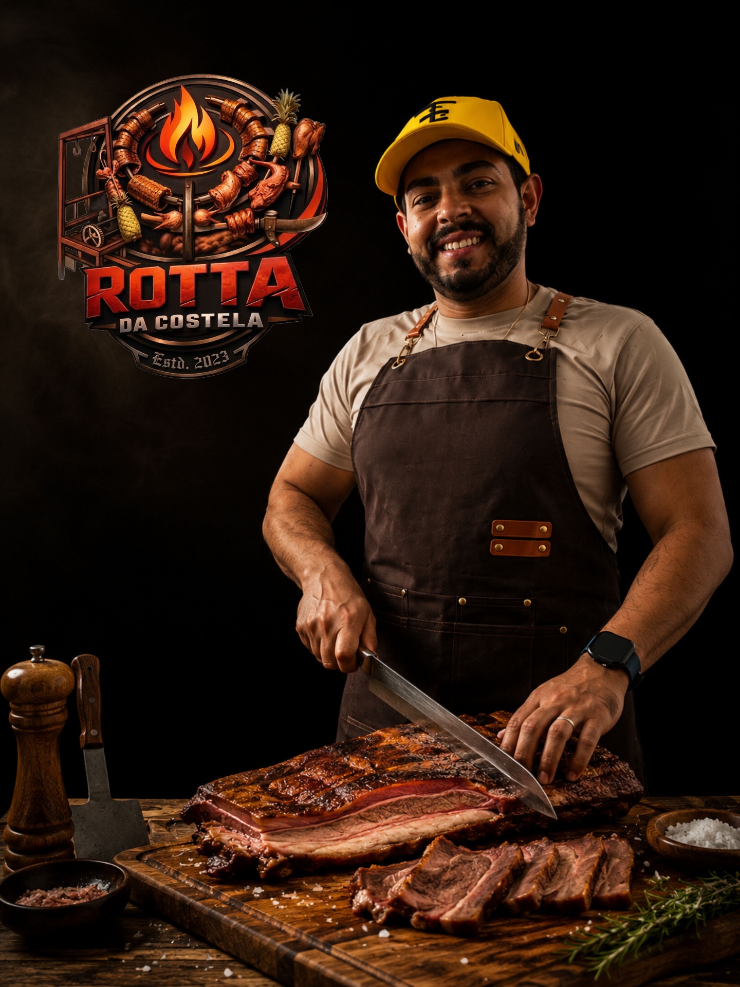 Carne sendo cortada
